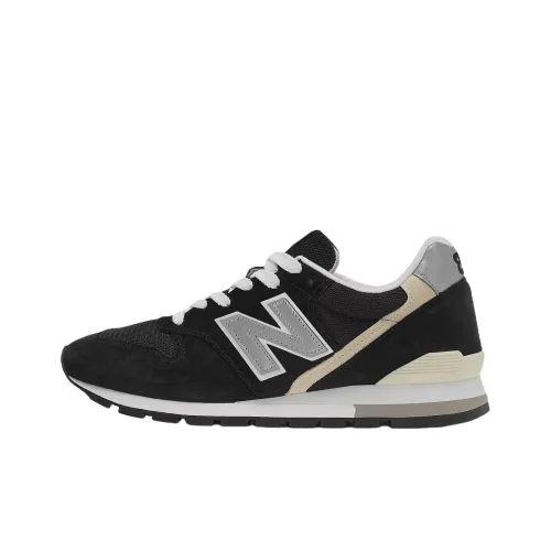 New Balance NB 996 Устойчивый к истиранию Низкий Топ Повседневная Беговая Обувь Унисекс Черный Серебряный