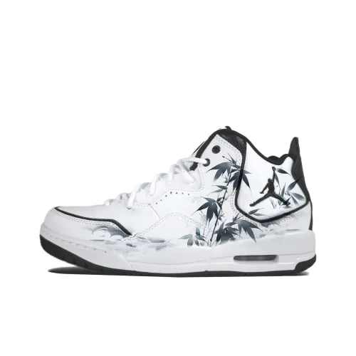 Джордан Courtside 23 Озеро Боковая сторона Бамбук Grove Устойчивый к истиранию MID Топ Винтажные баскетбольные кроссовки