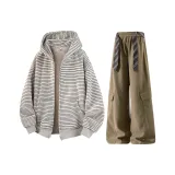 Пшеница с рельефом, абрикос + хаки, брюки