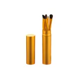 Алюминиевая трубка для теней с кистью, 5 пар - золотая