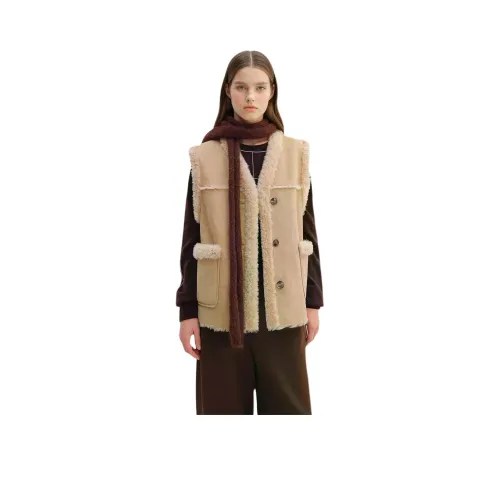 LETTRANS Кремовый Абрикос Женские Меховые изделия