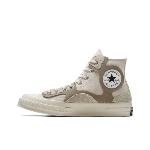 Converse Chuck 70 Износостойкие и Легкие Высокие Кеды Женские Бежевые