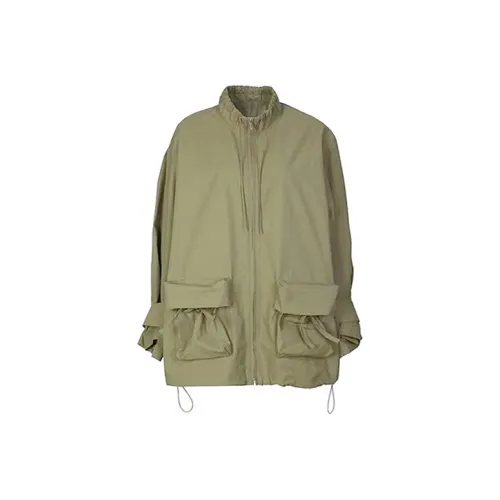 QIAOMONVHAI Армейский зеленый Женские Куртки