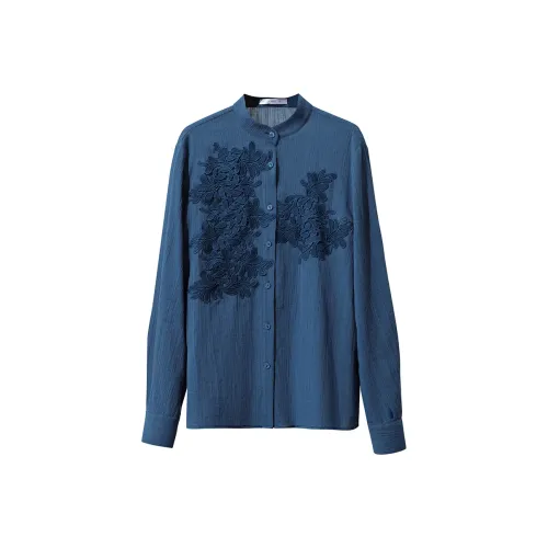 AMII Прусский синий Женская рубашка