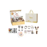 [Классический] Прогрессивный паровой набор для обжижения зубов, 8 шт + Микки Маус погремушки + визуальные карточки + ручные мячи для захвата + подарочная коробка + подарочная сумка для покупок