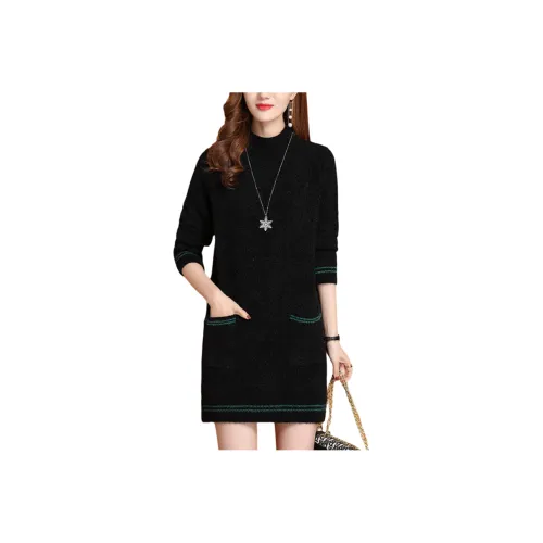 LOUGHNEA Женские Длинные Платья с Длинными Рукавами