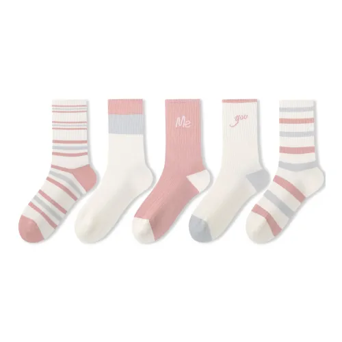 H YXIANG Колено Высокие Носки Женские упаковка из 5 пар