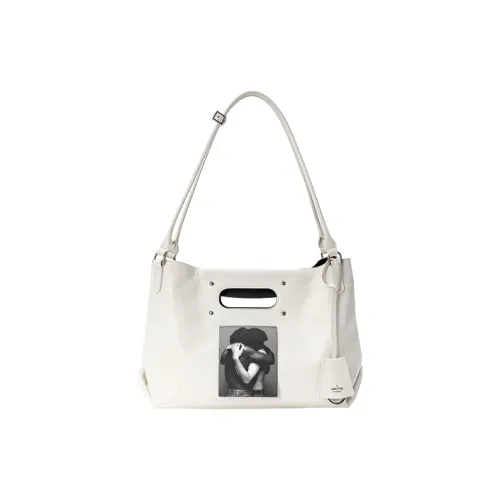 GROTTO Кленовый Суп Коллаборация Итальянская версия Плиссированная Телячья кожа Сумка на плечо Стандартная Унисекс Айвори Белый Классический черный