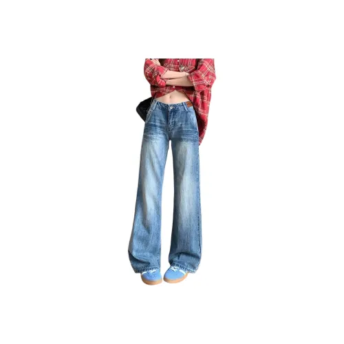 YICHEN Blue Women's Jeans YICHEN Синий Женские Джинсы