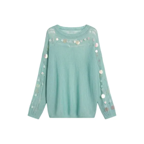 POPO.INFO Мятно-зеленый Женский Трикотаж