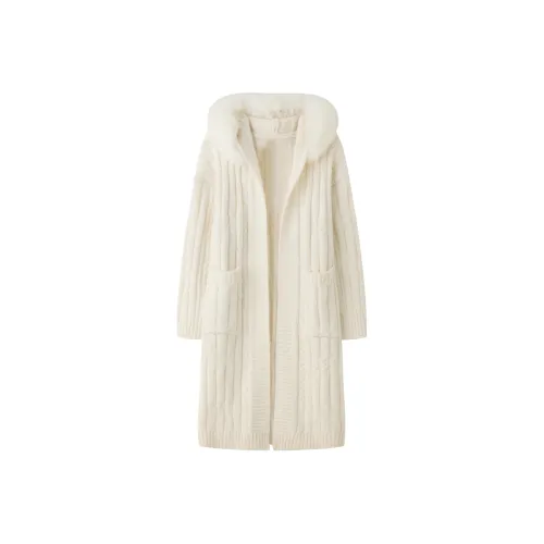 NATHANIA Белое Женское Пальто
