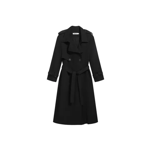 XINTATA Черный с ремнем Женская тренч-костюм