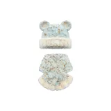 Шляпа + Шарф (Синий цвет кофе)