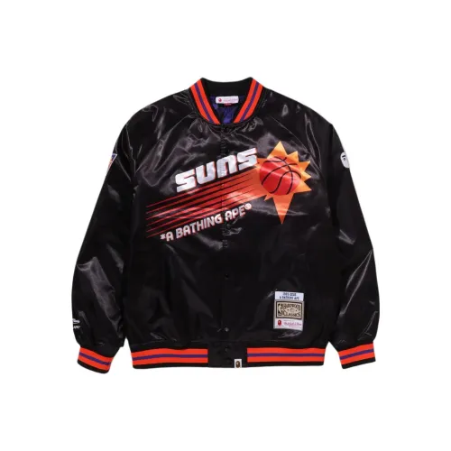 A BATHING APE MITCHELL NESS X NBA Коллаборация Phoenix Suns FW25 Куртки и Пальто Мужской