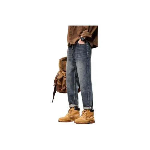 LANGYAGU Мужские Джинсы