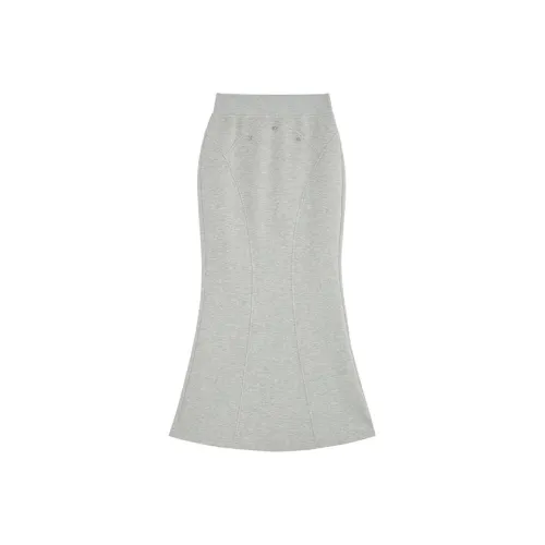 BEBE Серый Женские Вязаные Длинные Юбки