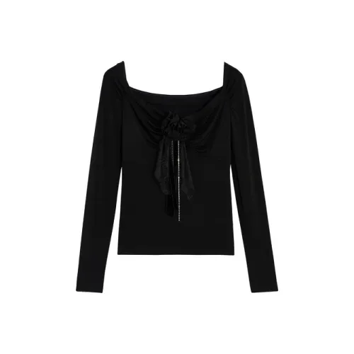 BEBE Черные Женские Шифоновые Рубашки