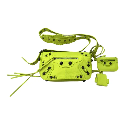 Balenciaga Овчина Сумка через плечо Женская Неоново-желтая