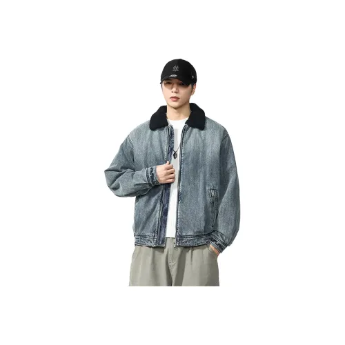 HIPANDA Синий Флисовая подкладка Мужская куртка