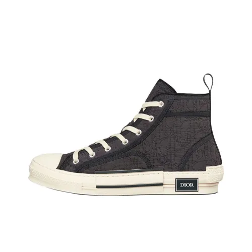 DIOR B23 OBLIQUE Kumo High Топ Стильные Скейтбординги Унисекс Бежево-коричневый