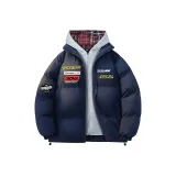 Темно-синяя шляпа в клетку