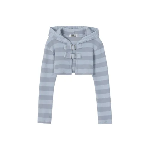 Crank Полосатый Пряжка С капюшоном BOLERO Свитшот Женские