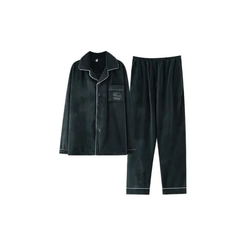 QINJING Пижамный комплект мужской темно-синий