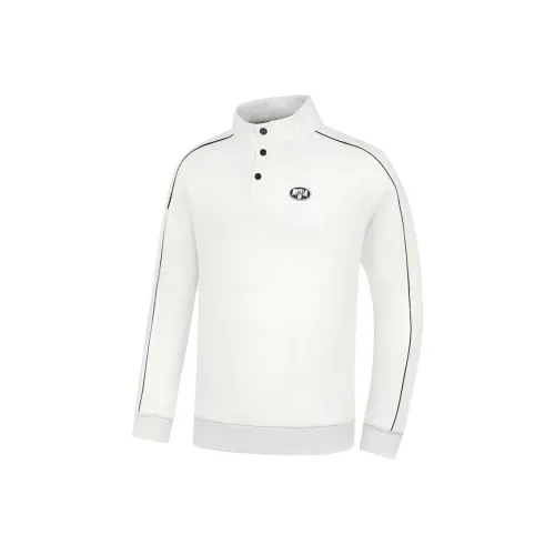 QIAODAN Pearl White Heather Men's Sweatshirts