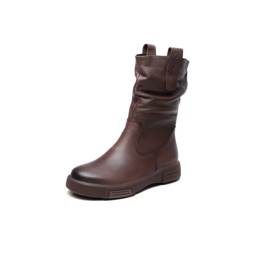 SENJIALUO Колено Высокие сапоги 3,0CM Женские