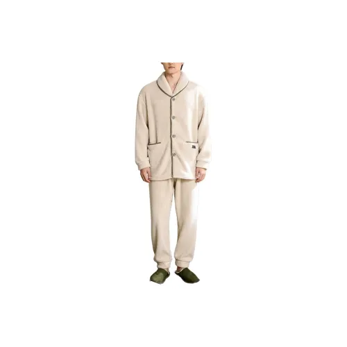 QTUR 73309 Beige Apricot Men's Pajama Sets