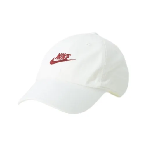 Nike Хлопковая саржа Кепки Унисекс Парусный белый Темно-красный