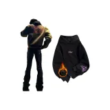 Изображение Цвет [Anniversary Limited Edition] + Черный флис с утеплением, термический, с вышивкой "Пламя", свитшот