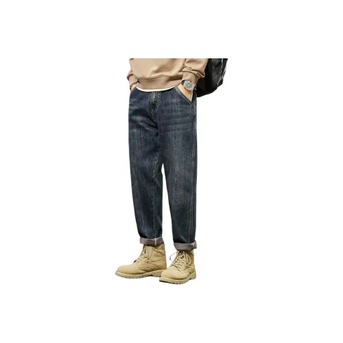 LANGYAGU Мужские Джинсы