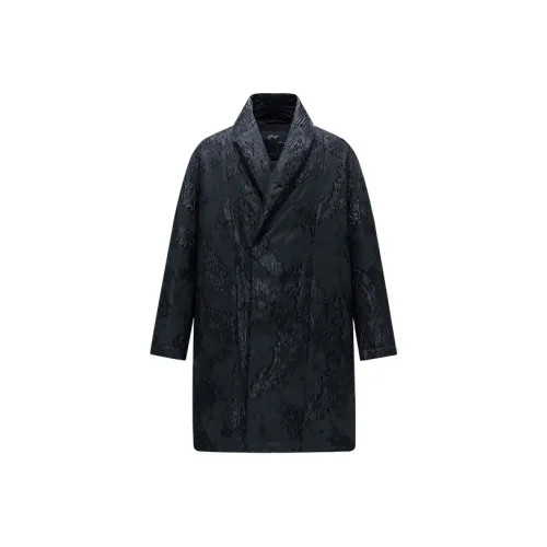 HERBEL Пуховик Мужской Обсидиан Золото-черный