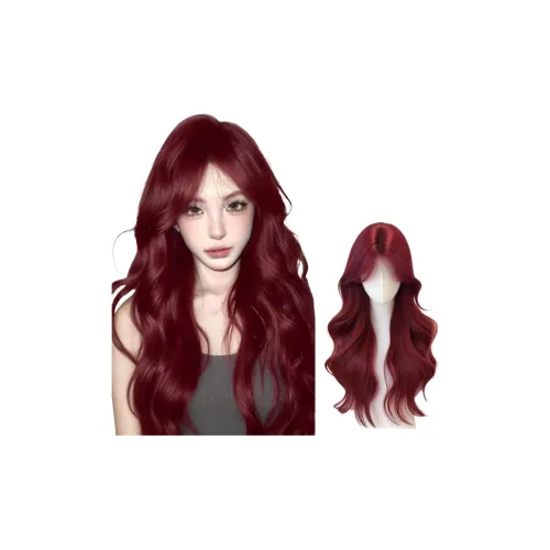 YOSEE Кружево Чёлка "восьмёрка" Парики Красный Большая волна Полный комплект Высокая температура Пряжа