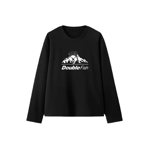 Двойная рыба Унисекс T-рубашки