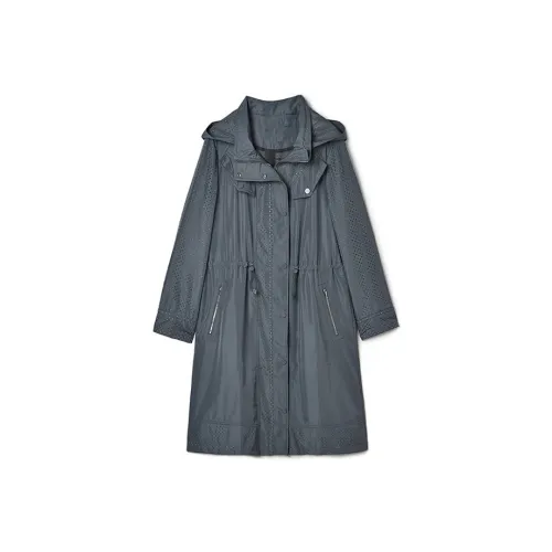 Mapping Серый Синий Женский Тренч