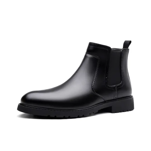 JX Chelsea LEATHER BOOTS Повседневные кожаные ботинки Мужские Черные