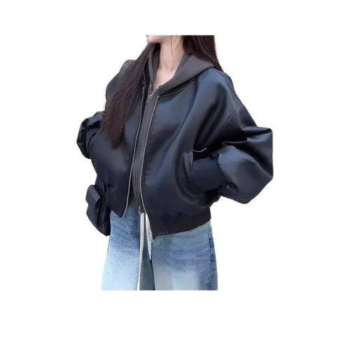 REMOULD Черные Женские Кожаные Куртки