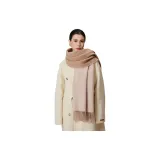 Camel Beige Double-Sided Two-Tone Large Shawl  
Верблюжий бежевый двусторонний двухцветный большой шарф