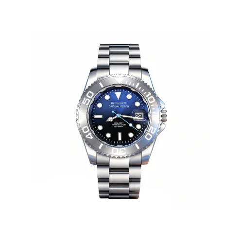 ROERDUM Voyager Collection Ghost King Механическое устройство Стальной ремешок Часы Мужские Синий циферблат