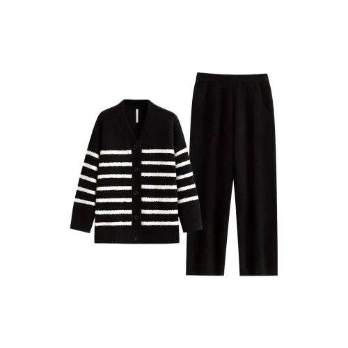 YUENEI 24201 Повседневный Черный Женские Пижамные Комплекты