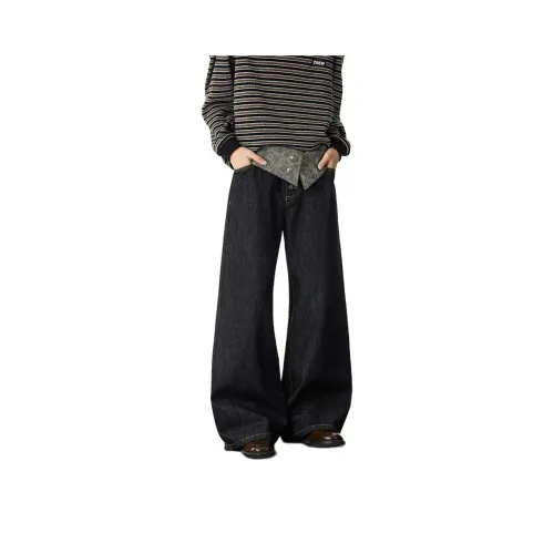 WUHA CREW Черные Унисекс Джинсы