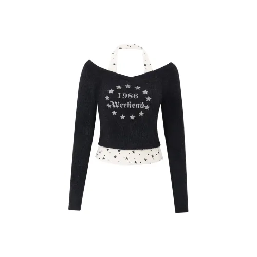 GRAYISMOON Черные Женские T-рубашки