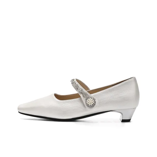 EXULL Q Грубый каблук Туфли Мэри Джейн Женские