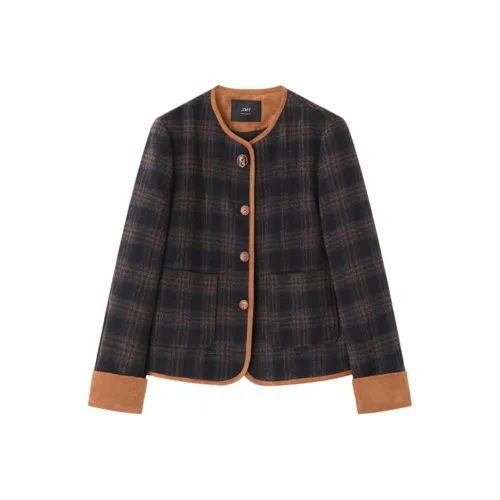 XWI Темно-синий и оранжевый женский короткий пальто