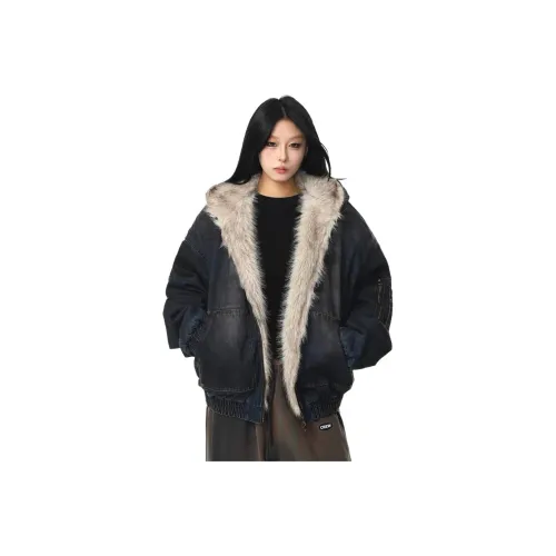 WUHA CREW Темно-синий Унисекс Пуховики