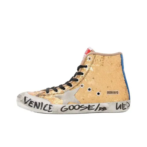 Golden Goose Francy High Топ Скейтборд Кроссовки Женские Золотые