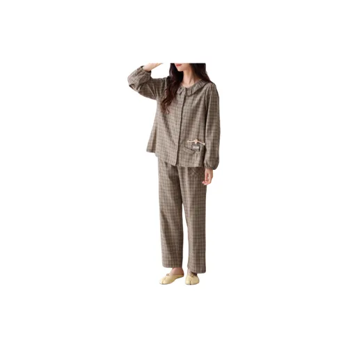 QTUR 2824 Кофейный Женский Пижамный Комплект