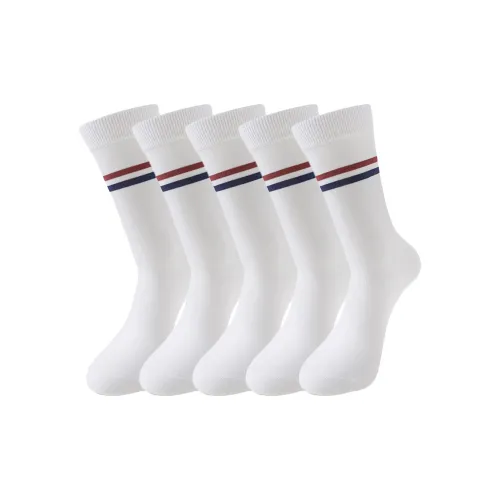 NAVIGARE [5 пар] 5 Белых Мужских Носков до икры MID